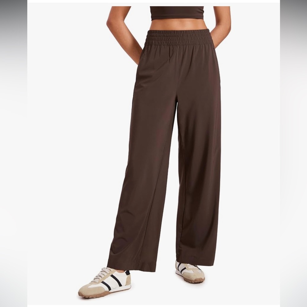 CRZ Yoga Wide-Leg Pants in Hot Fudge Brown🔥 NWT